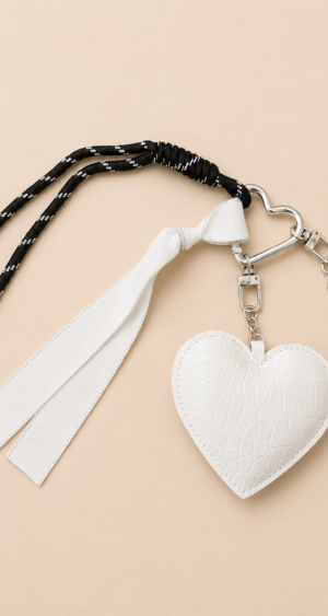 ACCESORIO PARA COLGANTE - CORAZON BLANCO